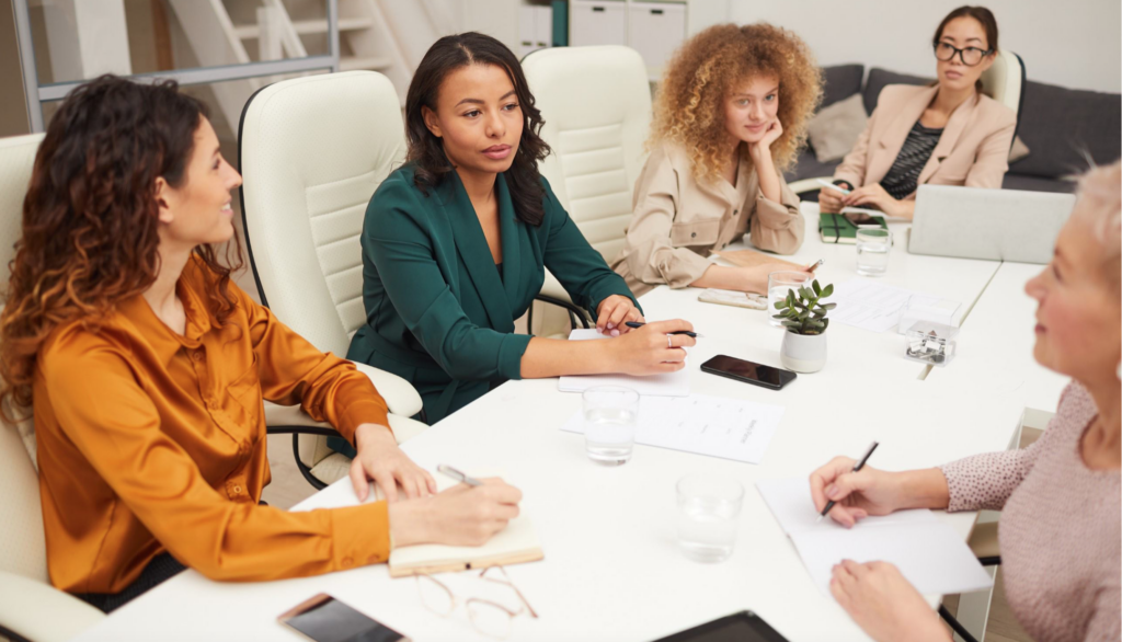 Ladies working in an office